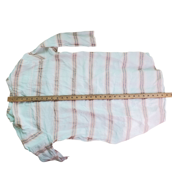 IZOD Linen Tunic.Blue and Orange Striped. LG - Picture 9 of 9